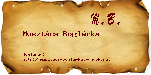 Musztács Boglárka névjegykártya